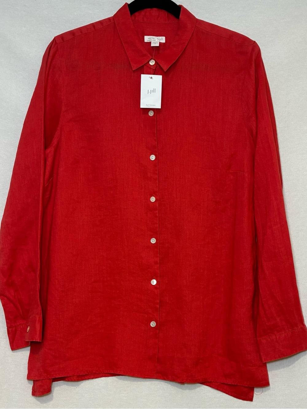 J. Jill Love Linen Essential Shirt Button Up Women’s Size M Classic NWT office
